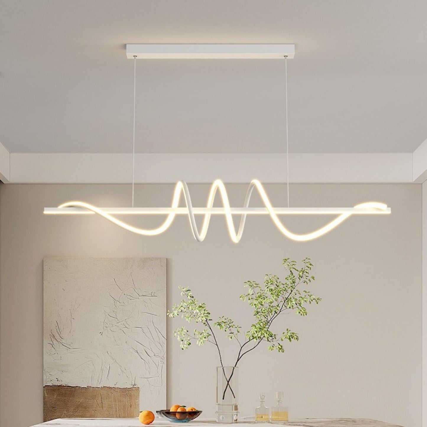 Three Ring Minimalist LED Long Bar Restaurant Pendant Light