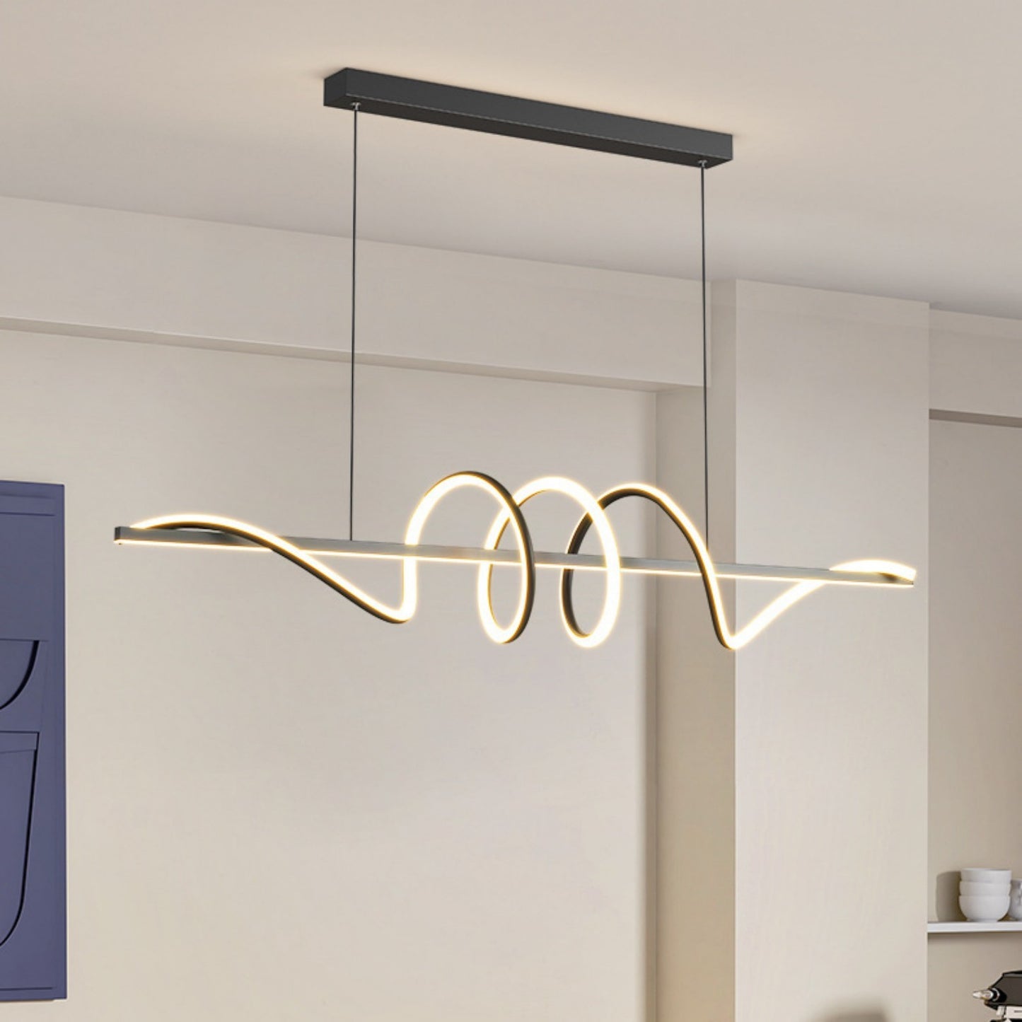 Three Ring Minimalist LED Long Bar Restaurant Pendant Light