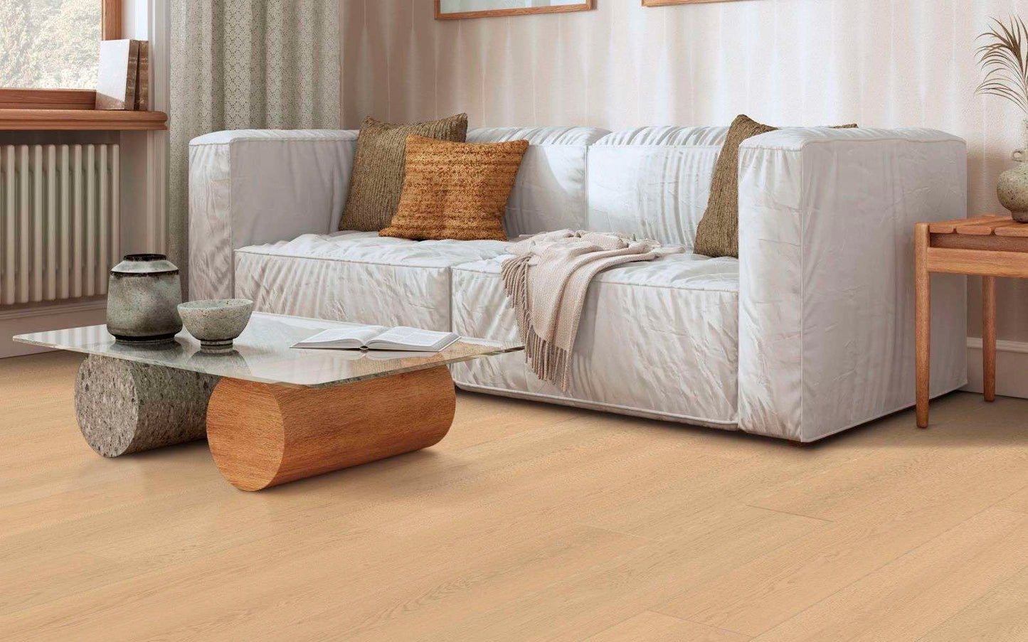 Sandstone Whisper WPC Flooring –Light Oak Look, Durable Waterproof Easy Install Vinyl Plank RJ Design & Material