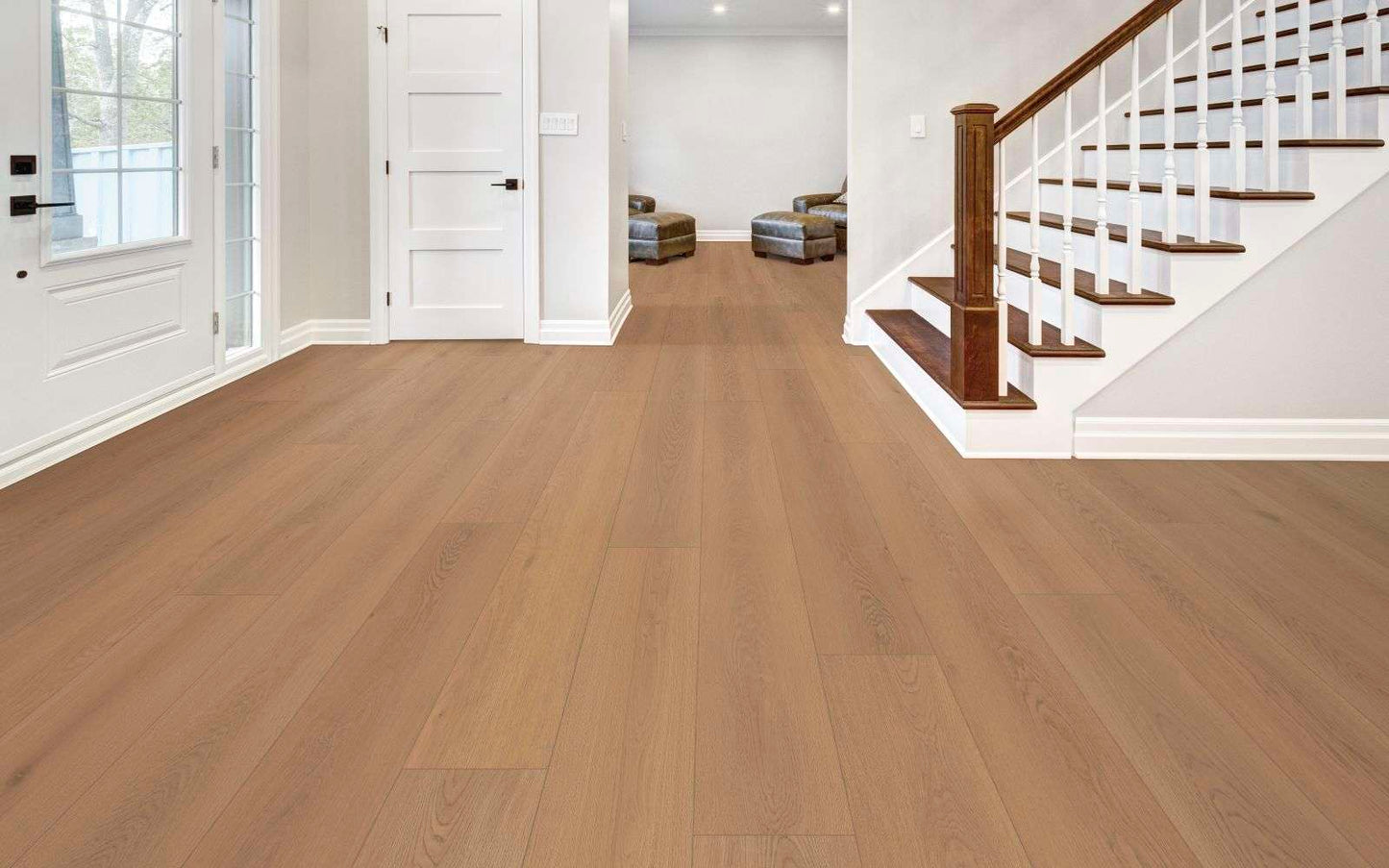Sunrise Sparkle WPC Flooring Medium Oak Look, Durable Waterproof Easy Install Vinyl Plank RJ Design & Material