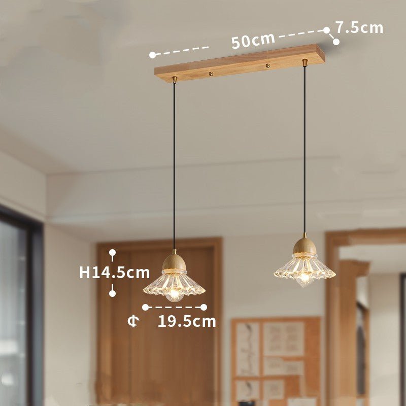 Three HeadModern Minimalist Chandelier5RJCJSN176051202BYDouble headedSolid Wood Glass Three Head Restaurant Nordic Modern Minimalist Chandelier RJ