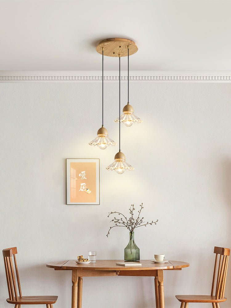 Three HeadModern Minimalist Chandelier5RJCJSN176051202BYDouble headedSolid Wood Glass Three Head Restaurant Nordic Modern Minimalist Chandelier RJ