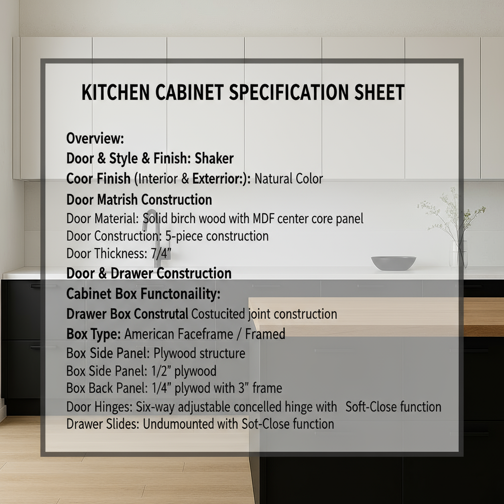 Black Shaker Kitchen Cabinet – Solid Wood Face Frame Cabinet with Soft Close Drawers RJ