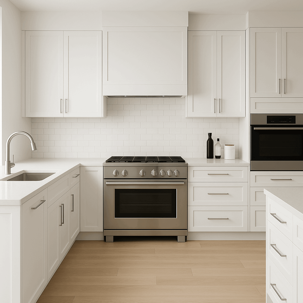White Shaker Kitchen Cabinet – Solid Wood Face Frame Cabinet with Soft Close DrawersRJrj - ws - 1White Shaker RJ