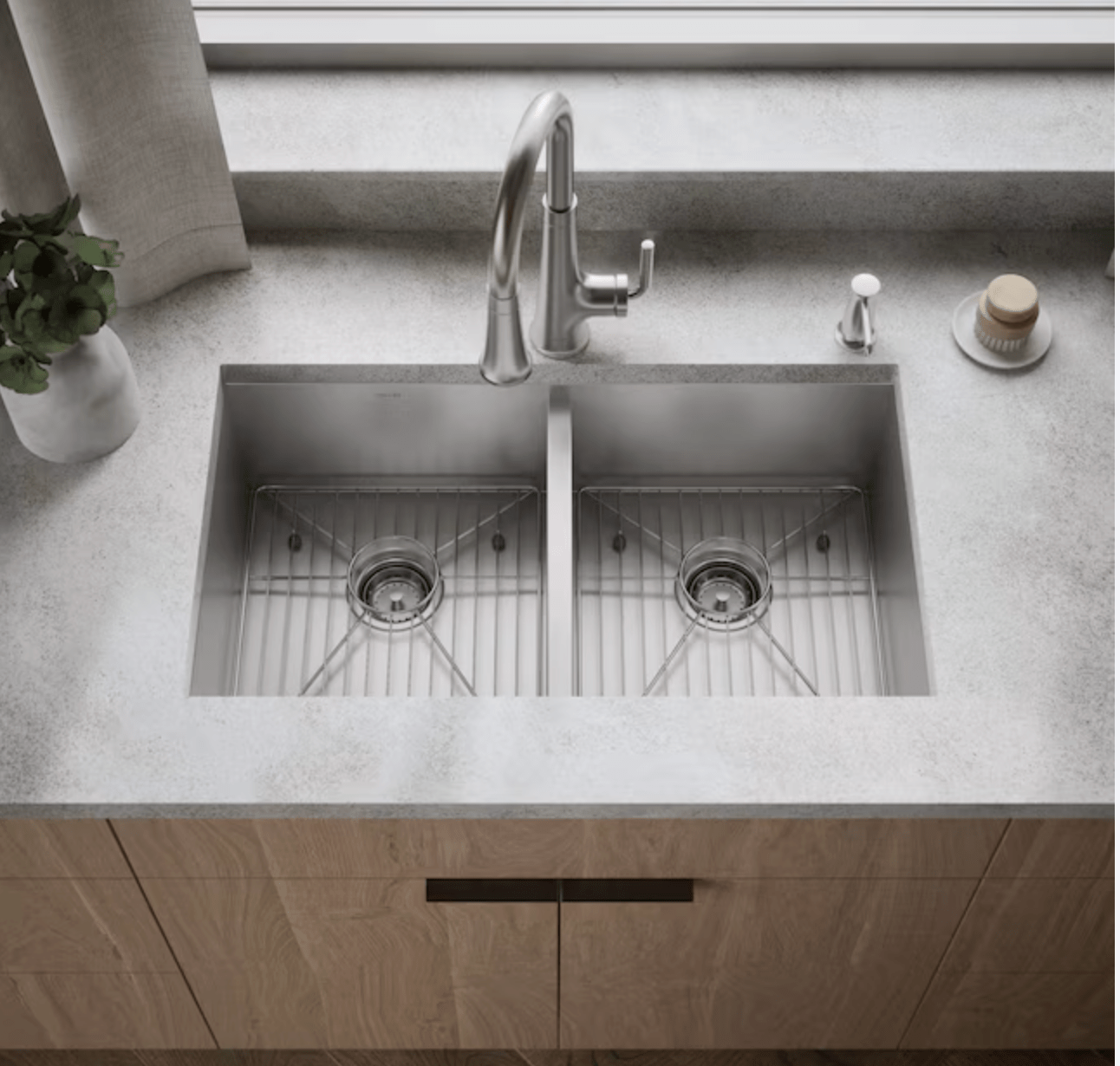 Kitchen Double Bowl Stainless Steel Sink - RJ Design & Material