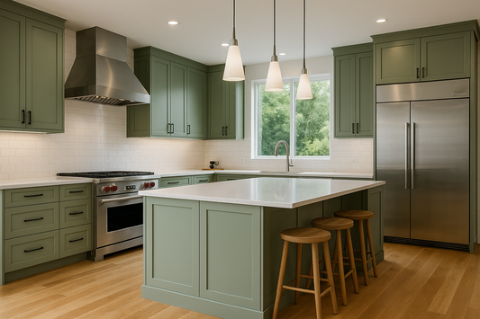 Green Shaker Cabinet RJ Design & Material