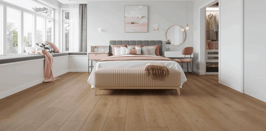 Fortress Dawn SPC Flooring –Oak Look, Waterproof Vinyl with Attached PadRJ Design & MaterialRJ - ID06Fortress Dawn SPC Flooring –Oak Look, Waterproof Vinyl with Attached Pad RJ Design & Material