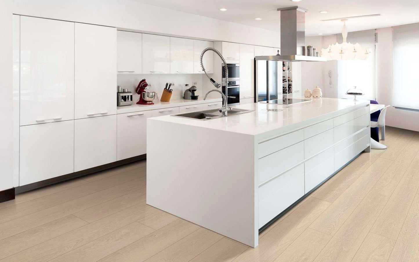 Marine Sheen WPC Flooring Light Oak Look, Durable Waterproof Easy Install Vinyl Plank RJ Design & Material