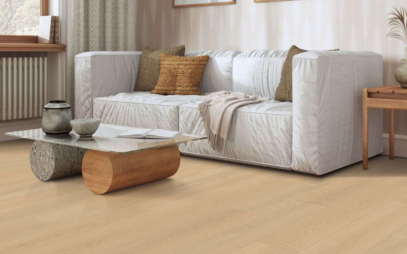 Sandstone Whisper WPC Flooring –Light Oak Look, Durable Waterproof Easy Install Vinyl Plank RJ Design & Material