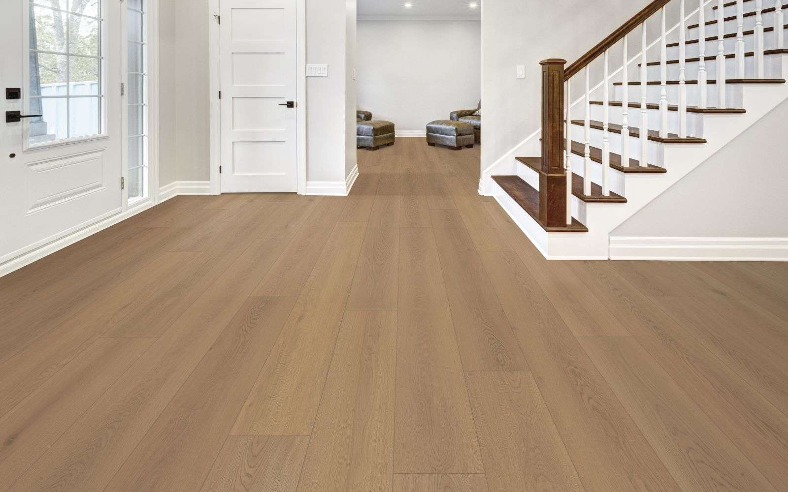 Sunrise Sparkle WPC Flooring Medium Oak Look, Durable Waterproof Easy Install Vinyl Plank RJ Design & Material