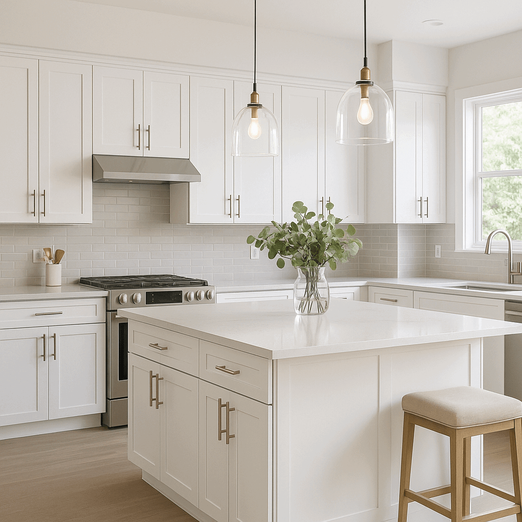 White Shaker Kitchen Cabinet – Solid Wood Face Frame Cabinet with Soft Close DrawersRJrj - ws - 1White Shaker RJ