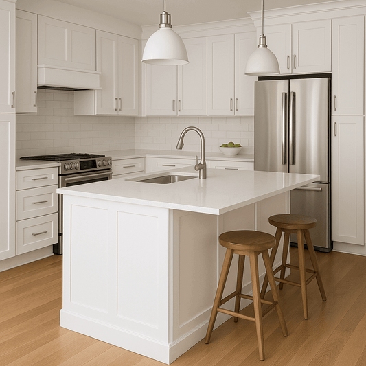 White Shaker Kitchen Cabinet – Solid Wood Face Frame Cabinet with Soft Close DrawersRJrj - ws - 1White Shaker RJ